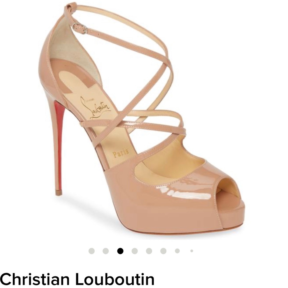 Brand New!! Christian Louboutin Nude Holly 120 Patent Size EU 37/ US 7